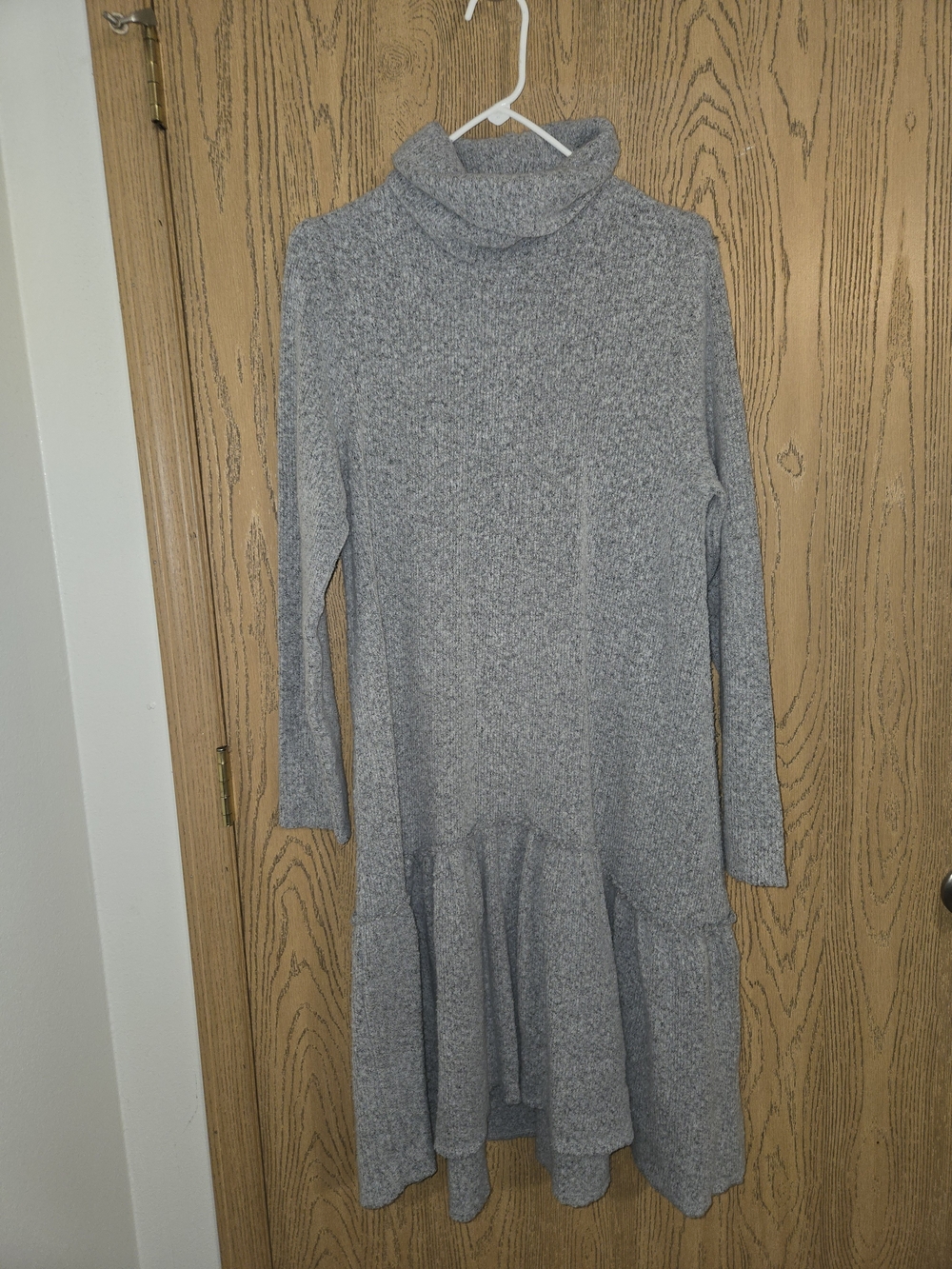 Moth Gray Long Sleeve Turtleneck Knit Dress